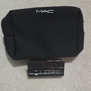 ✨MAC Black Neoprene Makeup Pouch + M·A·CStack Elevated Waterproof Mascara (NEW)✨